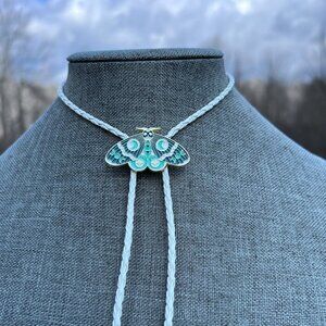 Dainty Moth Bolo Tie Celestial Boho Witchy Yall'ternative